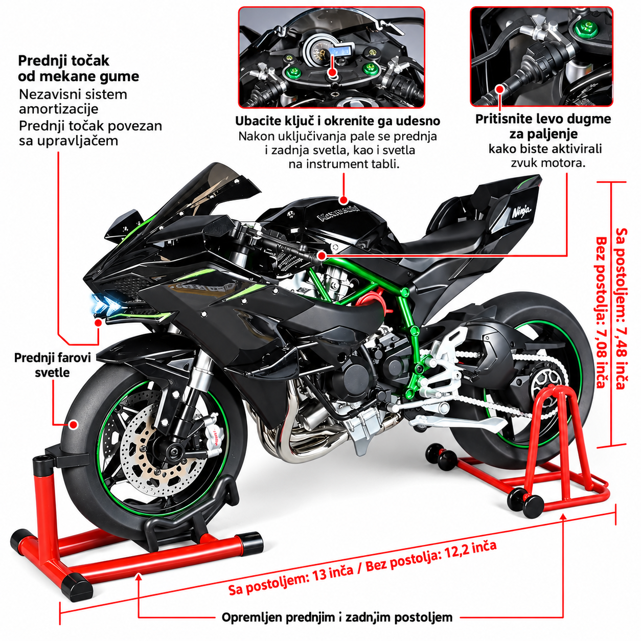 Model motora Kawasaki Ninja 1:6