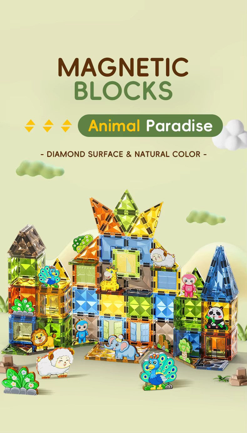 Svetleći 3D Magnetni Blokovi - Animal Paradise (manji)
