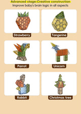 Svetleći 3D magnetni blokovi Animal Paradise - manji