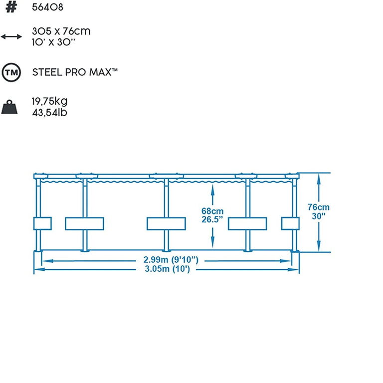 Bestway Steel Pro Max 305 Cm X 76 Cm Sa Filter Pumpom