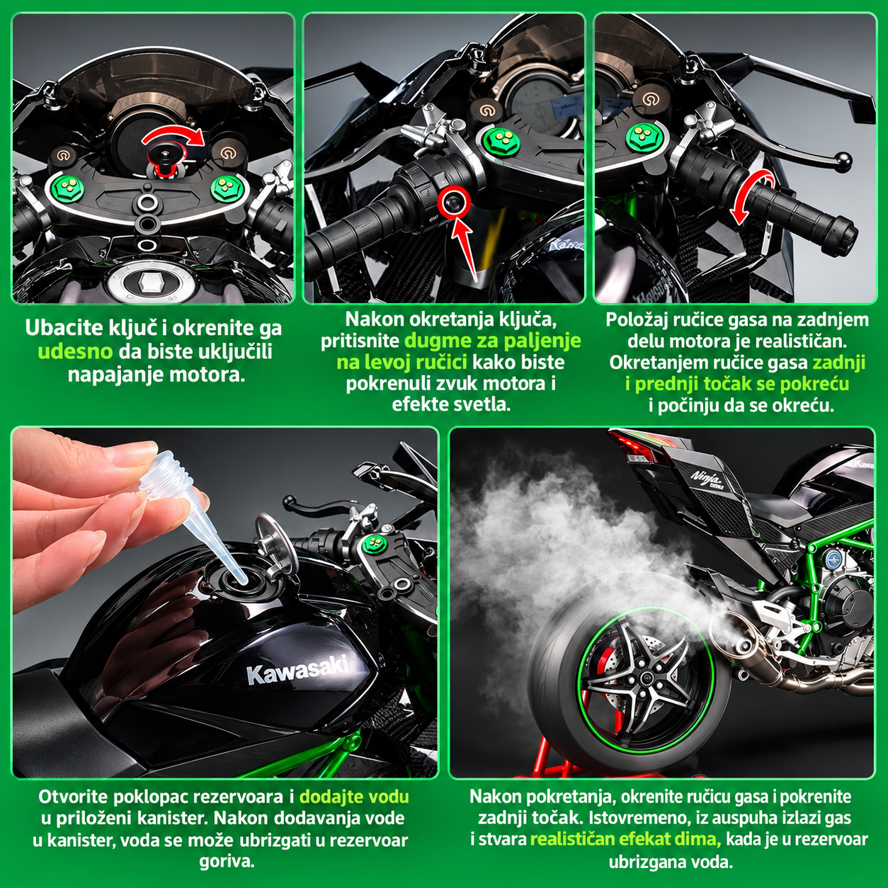 Model motora Kawasaki Ninja 1:6