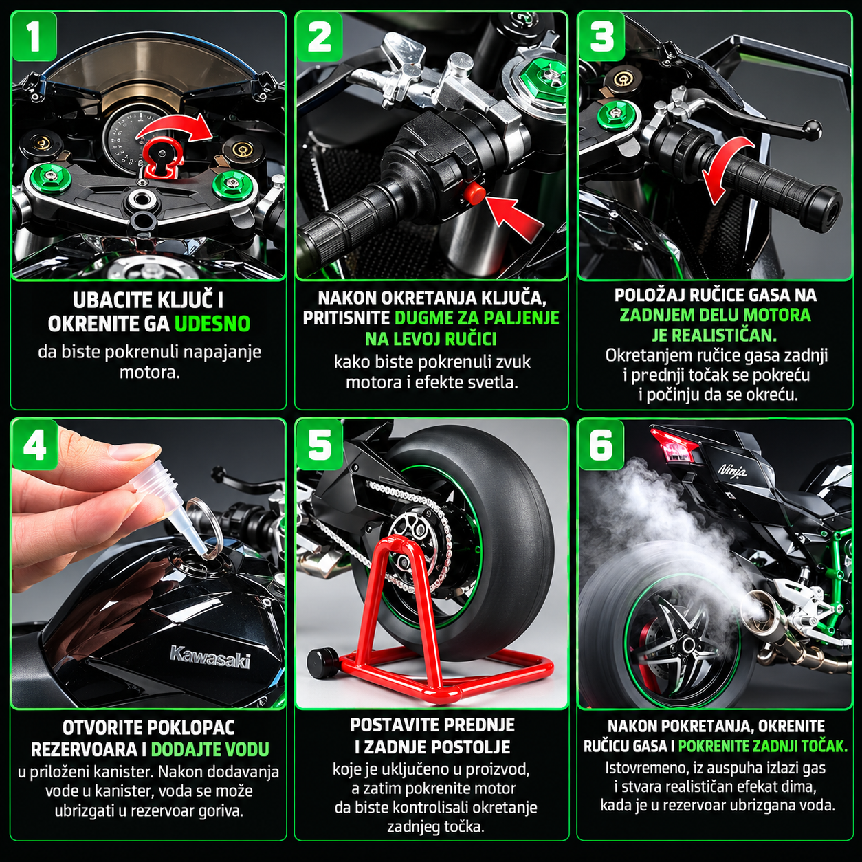 Model motora Kawasaki Ninja 1:6