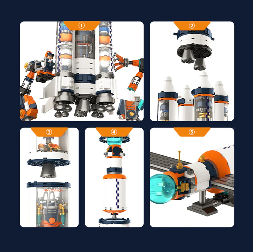 Kolekcija Istraživanje Svemira - Premium Raketa sa LED Svetlom 68 cm