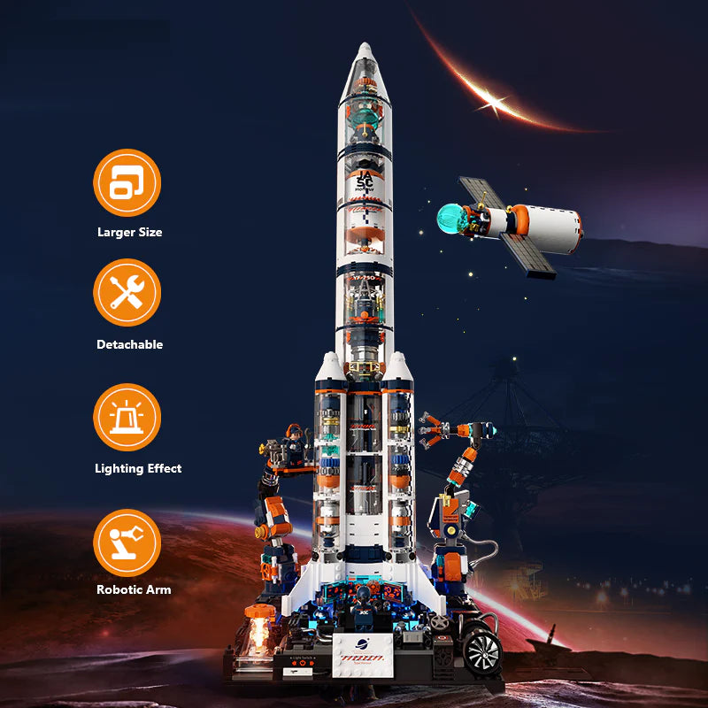 Kolekcija Istraživanje Svemira - Premium Raketa sa LED Svetlom 68 cm