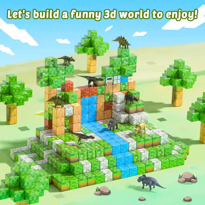 Magnetne 3D kockice "Minecraft"