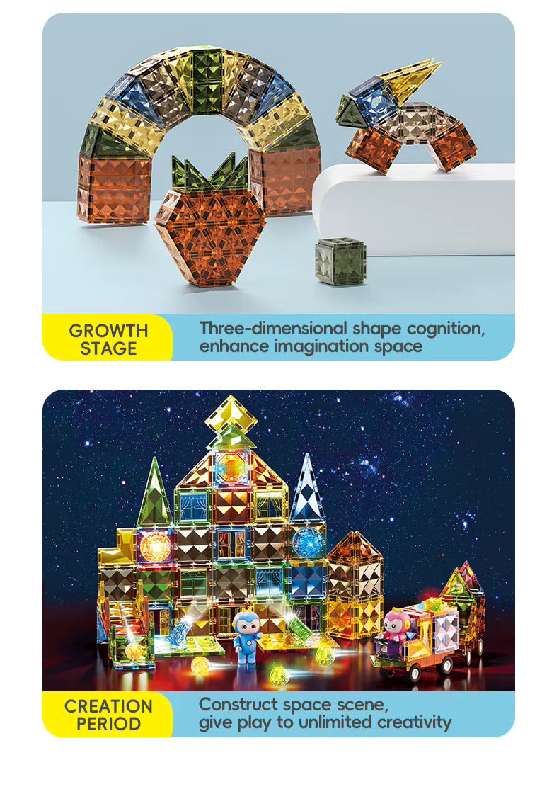 Svetleći 3D Magnetni Blokovi - Animal Paradise (manji)