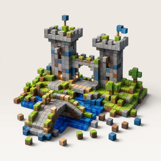 Magnetne 3D kockice "Minecraft"