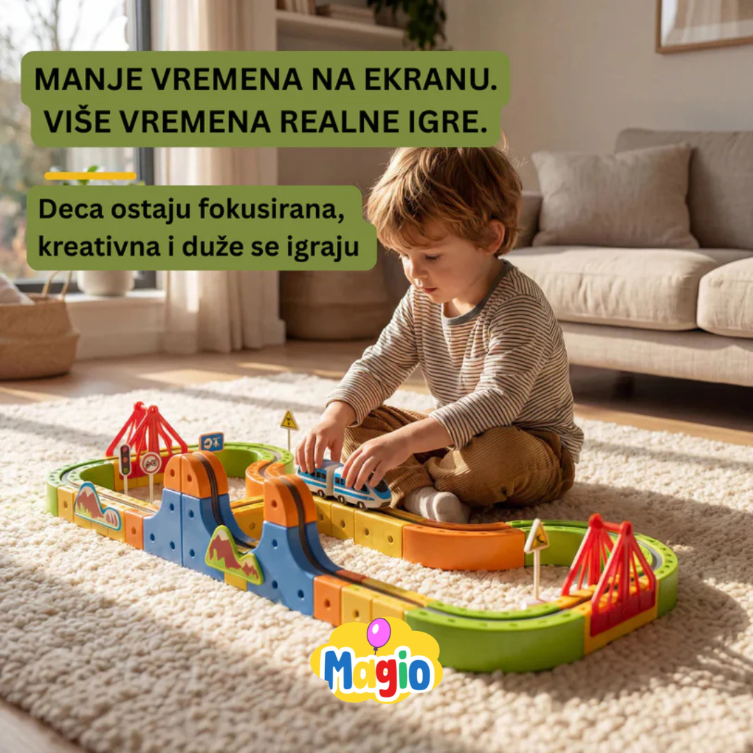 magiokids vozic za decu antigravitacioni, magnetni vozic, setovi 55, 18 i 100+ komada