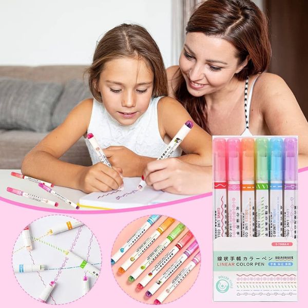 Set od šest kreativnih markera