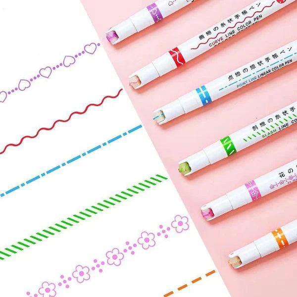 Set od šest kreativnih markera