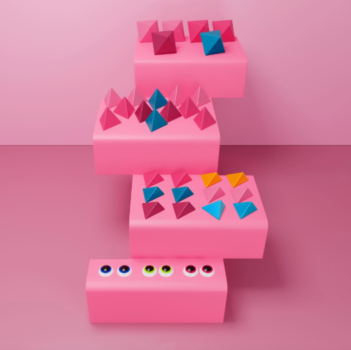Magnetne 3D kocke "Click Blocks"