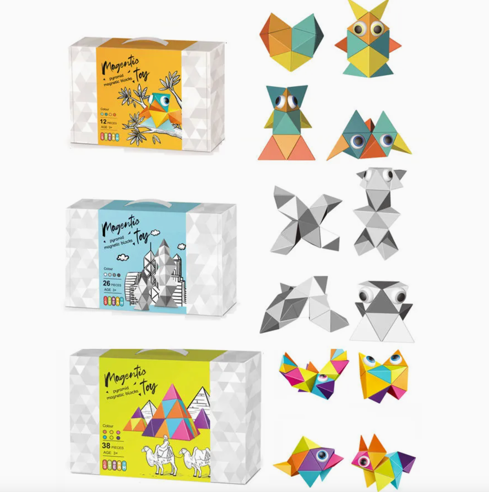 Magnetne 3D kocke "Click Blocks"
