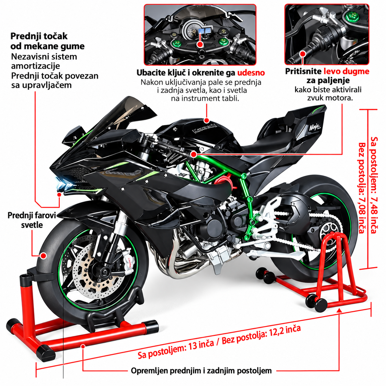 Model motora Kawasaki Ninja 1:6