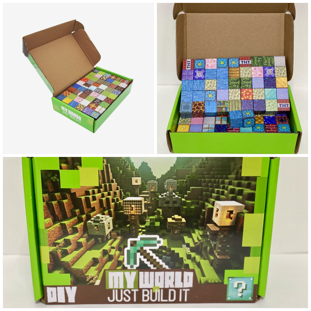 Magnetne 3D kockice "Minecraft"