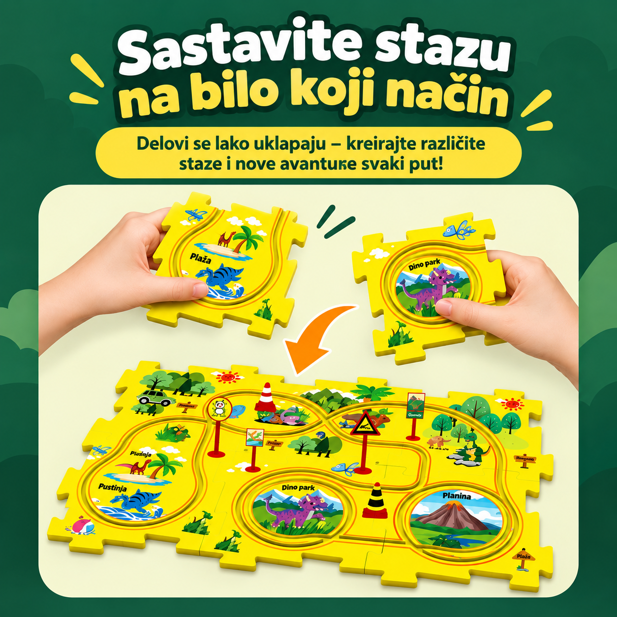 🚗 Auto Staza Puzzle – 25 delova