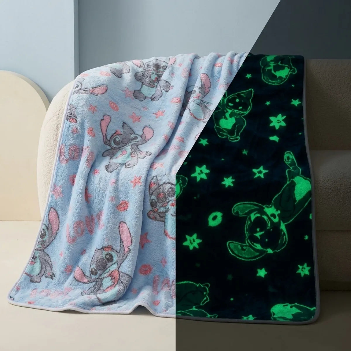 Svetleće dečije ćebe Stitch