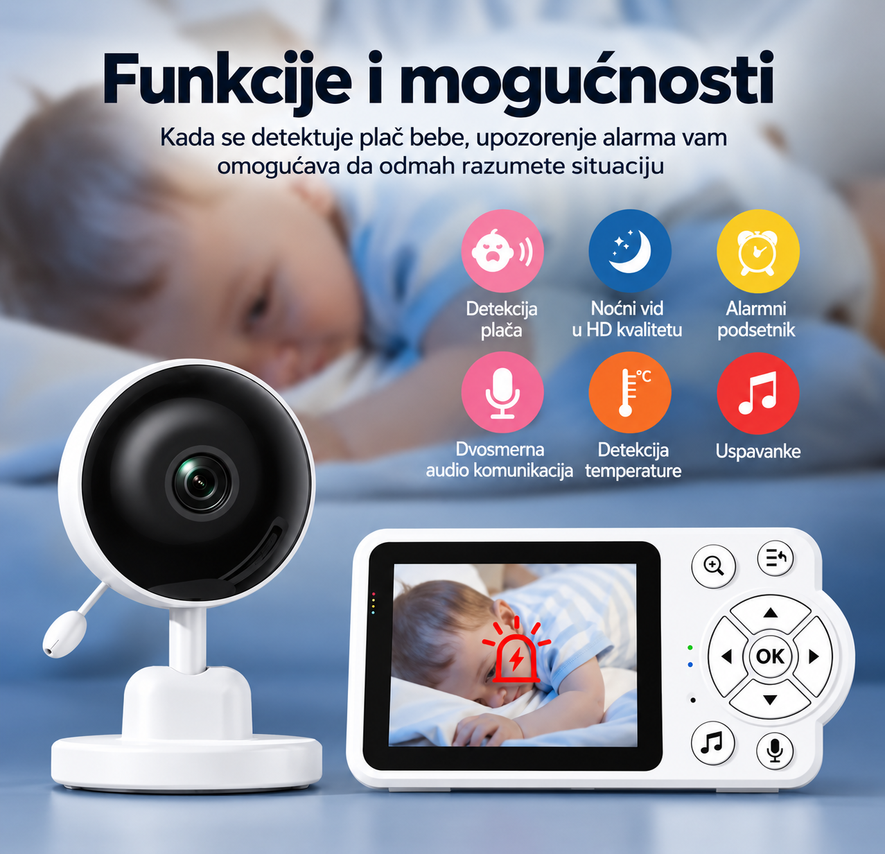 Bežična Baby Kamera sa Monitorom