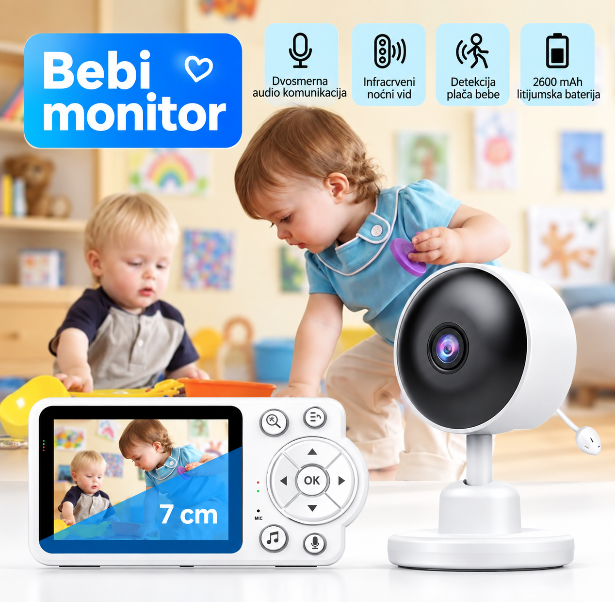 Bežična Baby Kamera sa Monitorom